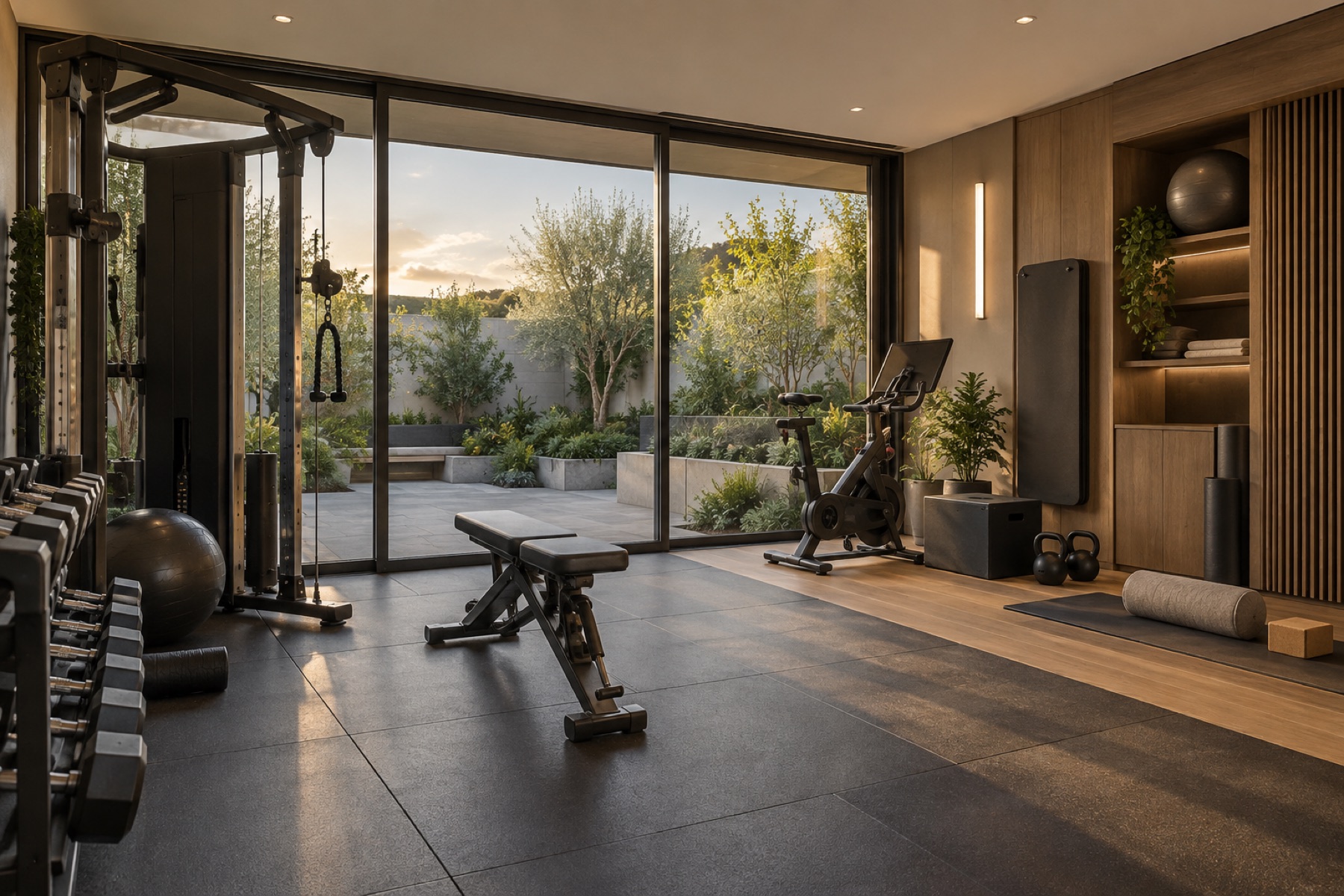 Architectural concept for a premium residential fitness studio
